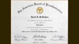 "Board certification diploma"